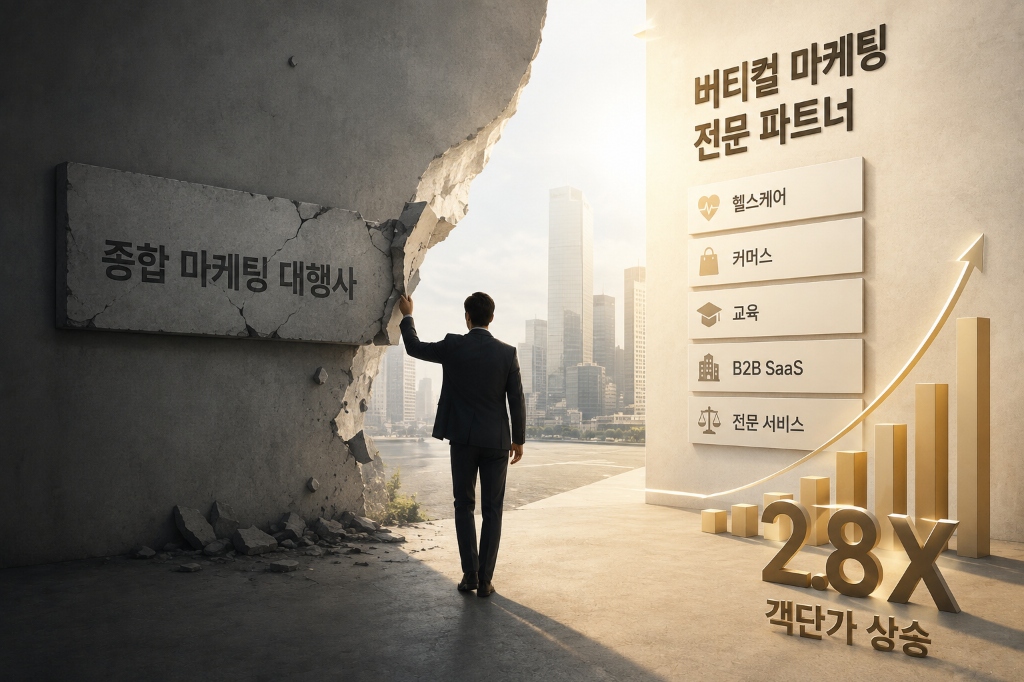 ‘종합 마케팅 대행사’ 간판을 뗐을 때 객단가가 2.8배 뛴 이유: 버티컬 마케팅 웹사이트 전략 (Clutch & McKinsey 조사 분석)
