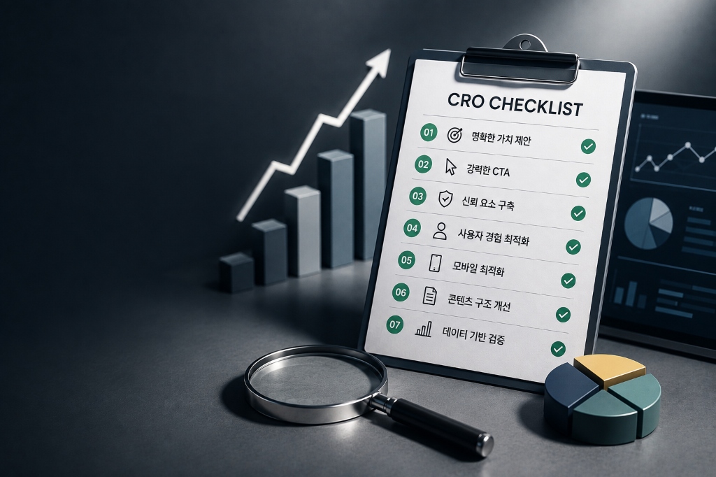 광고비 태우기 전 반드시 점검해야 할 마케팅 회사 홈페이지의 7가지 CRO 체크리스트 (CXL Institute 데이터 분석)